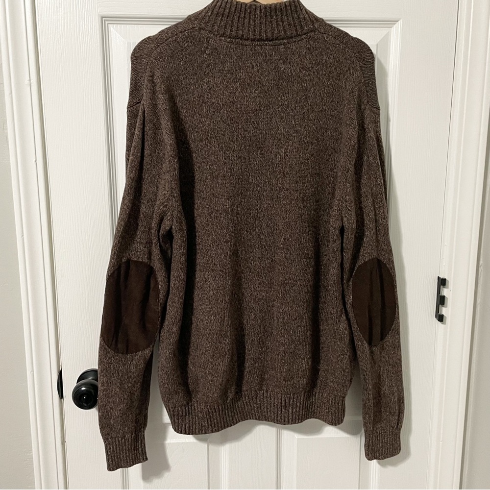 New Chaps Button Up Sweater With Elbow Patches - … - image 2